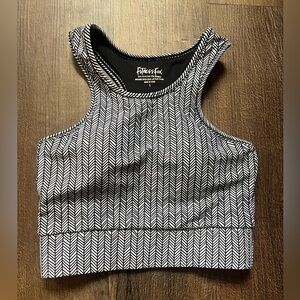 Fitness Fox Black and White Sports Bra